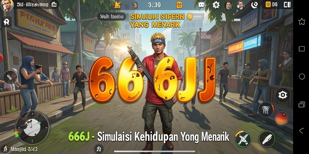 Tampilan gameplay yang menarik dari 666J dengan interaksi karakter.
