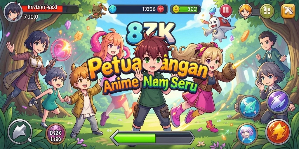 Tampilan gameplay mendebarkan dari 8ZK yang penuh warna dan karakter Anime.