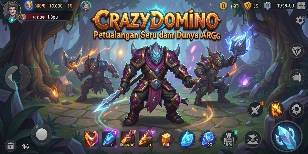 Tampilan gameplay seru di CRAZYDOMINO dengan pertempuran yang mendebarkan.
