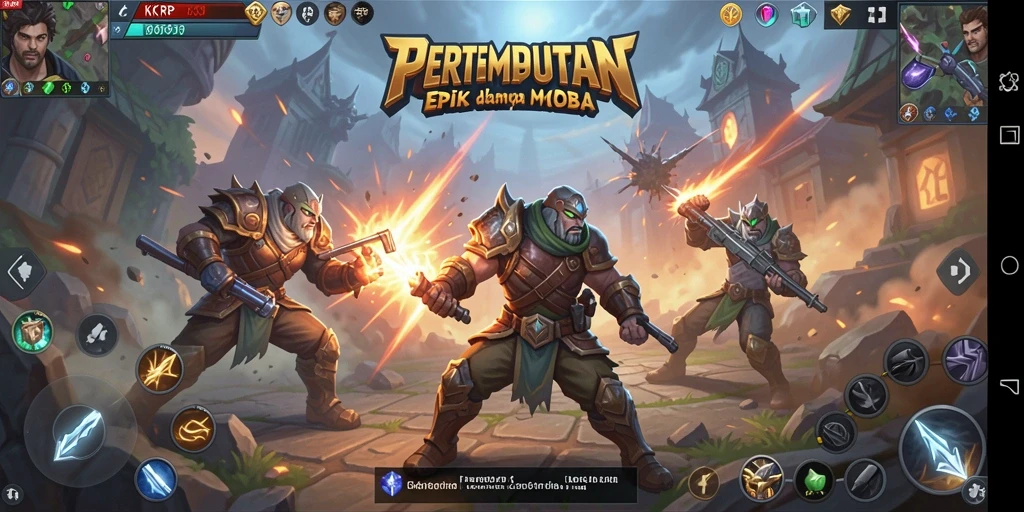 Tampilan seru dari gameplay KKRP yang menampilkan pertempuran strategis.