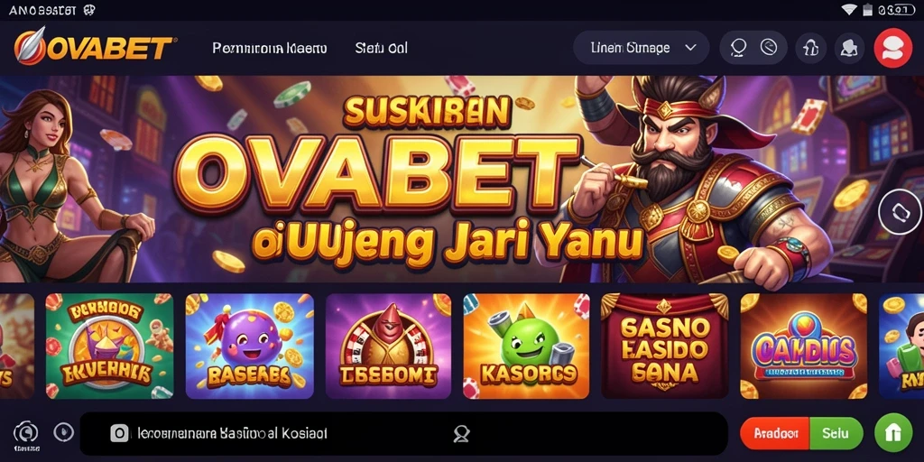 Tampilan permainan Kasino yang menarik dan penuh aksi di OVABET.