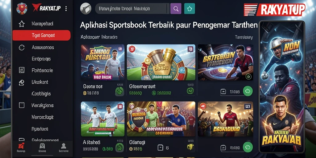 Screenshot RAKYATJP menampilkan tampilan antarmuka yang menarik saat melakukan taruhan olahraga.