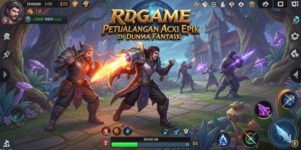 Tampilan gameplay RPGAME yang mendebarkan dengan pertarungan seru.